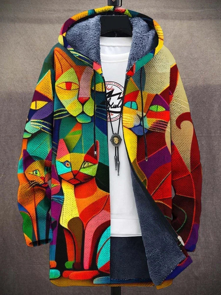 Anna - Coat with artistic print